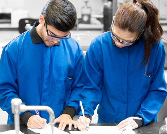 Two People Working In A Lab