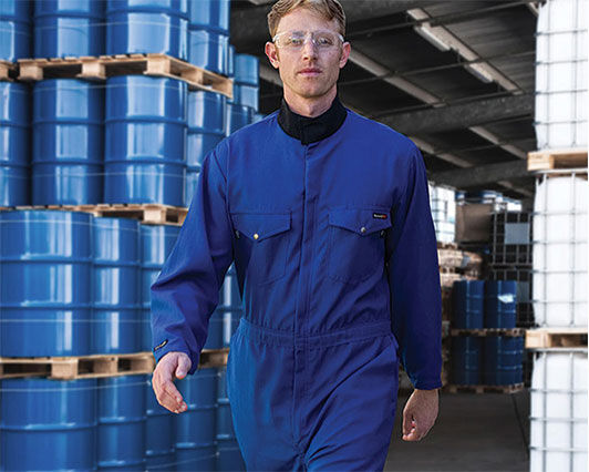 A Man In Chemical Splash PPE