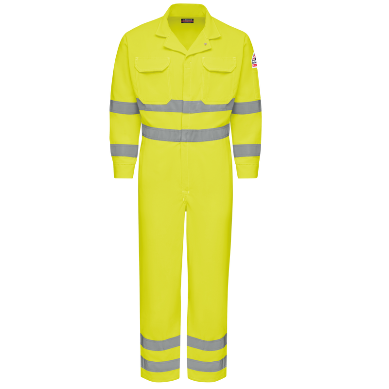 Men's Lightweight FR Hi-Visibility Deluxe Coverall with Reflective Trim image number 0