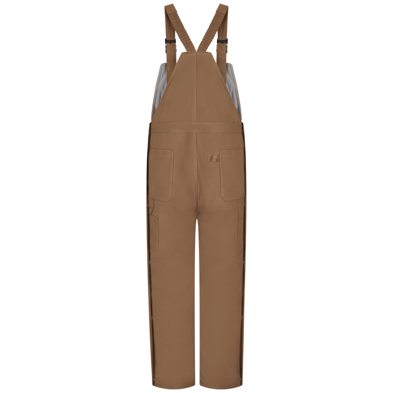 Men's Heavyweight Excel FR® ComforTouch® Deluxe Insulated Brown Duck Bib Overall image number 1
