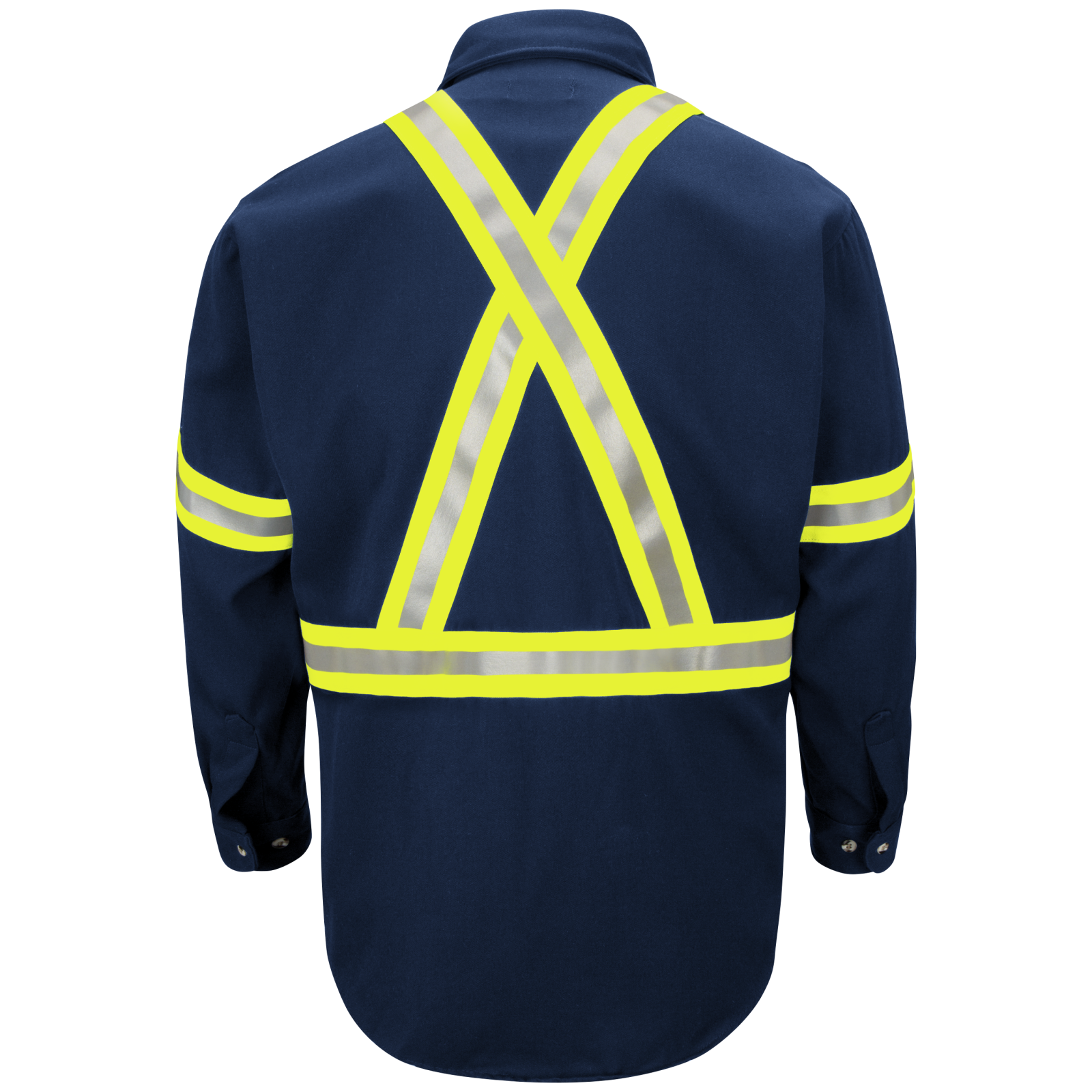 Men's Midweight FR Enhanced Visibility Uniform Shirt with Reflective