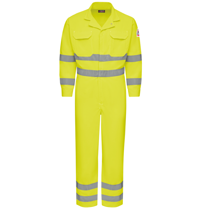 Men's Lightweight FR Hi-Visibility Deluxe Coverall with Reflective Trim image number 0