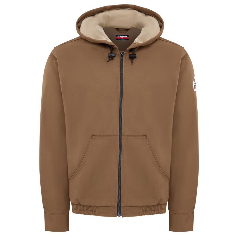 Men's Heavyweight FR Brown Duck Hooded Jacket image number 0