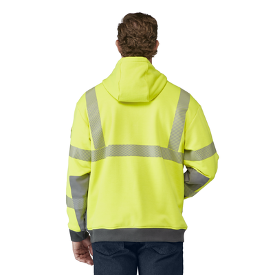 Men's Hi-Visibility Color Block Pullover Fleece Sweatshirt
