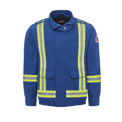 Men's Lightweight Nomex FR Lined Bomber Jacket with Reflective Trim