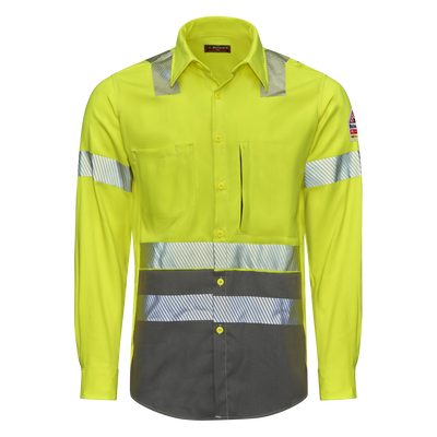 Men's Hi-Visibility Color Block Uniform Shirt