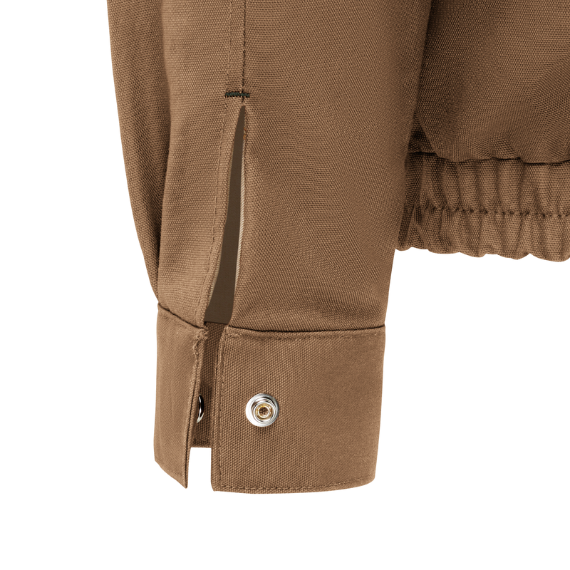Men's Heavyweight FR Brown Duck Hooded Jacket image number 7