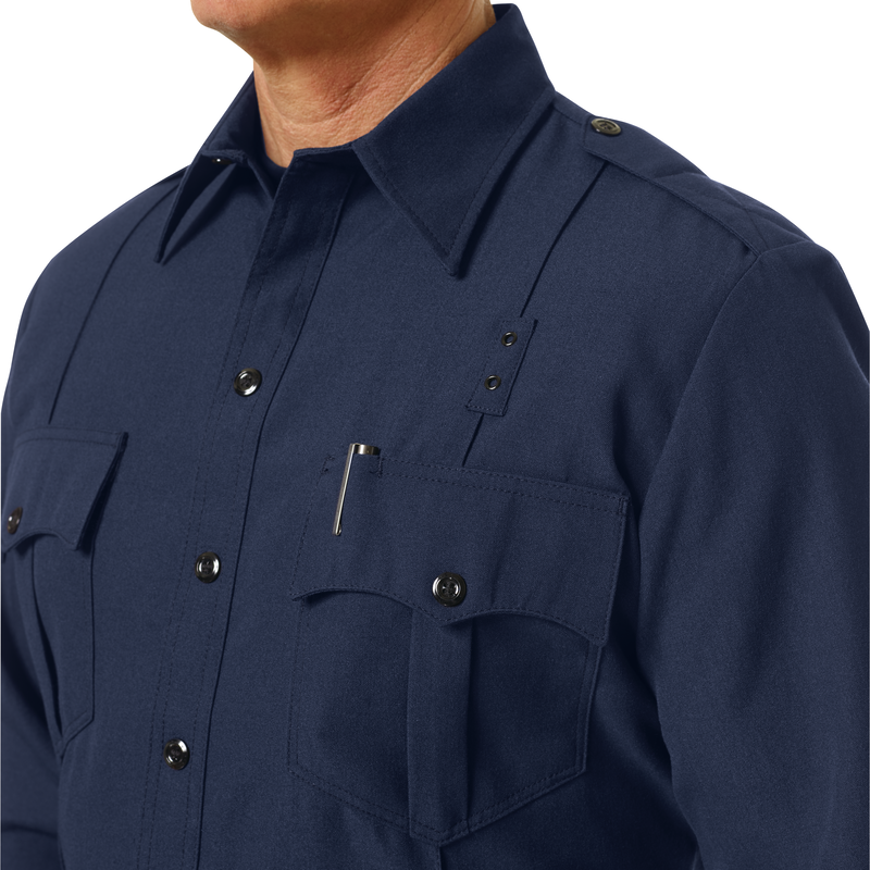 Men's Classic Long Sleeve Fire Officer Shirt image number 12