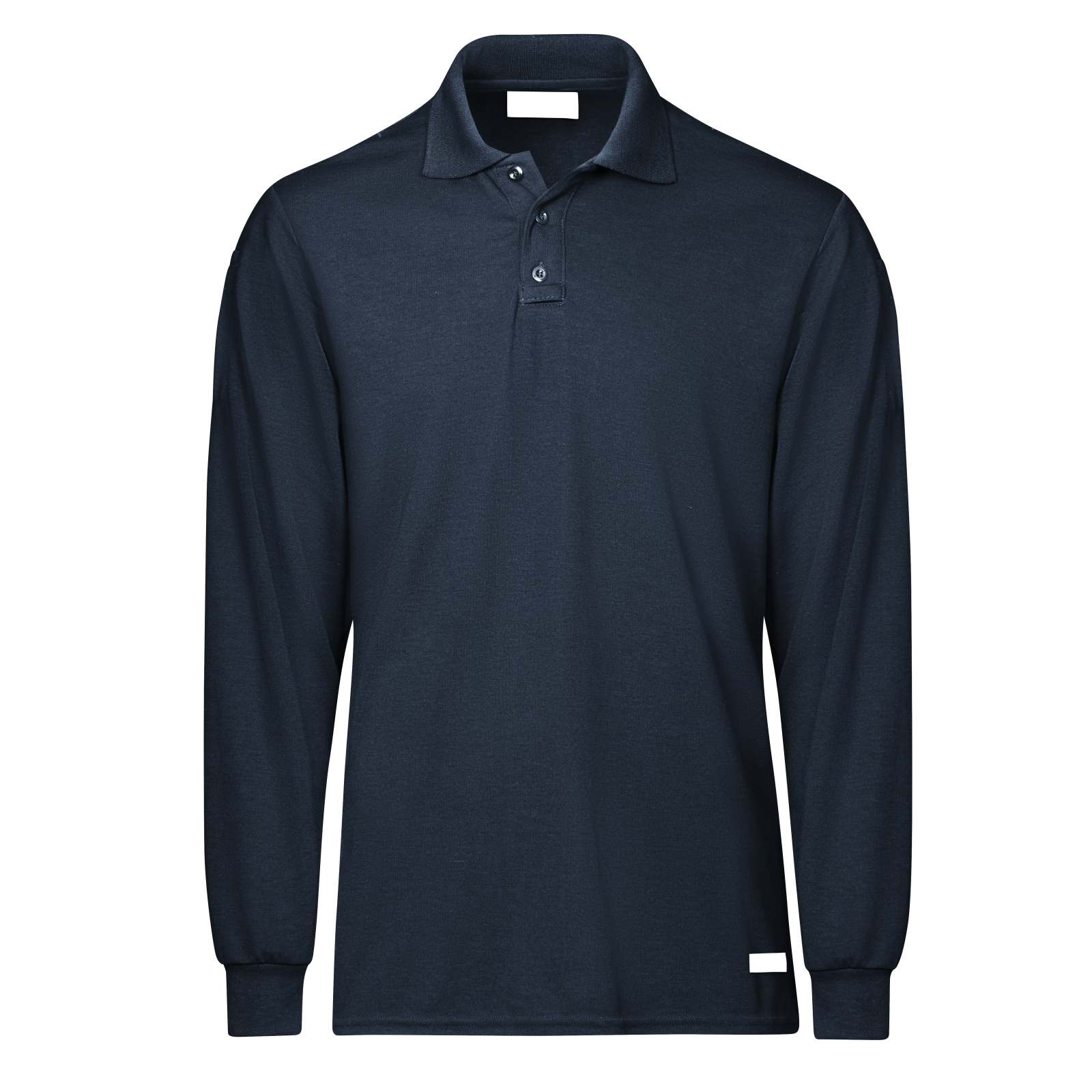 blue long sleeve polo shirt