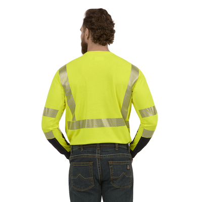Hi-Visibility Lightweight Colorblock Long Sleeve T-Shirt
