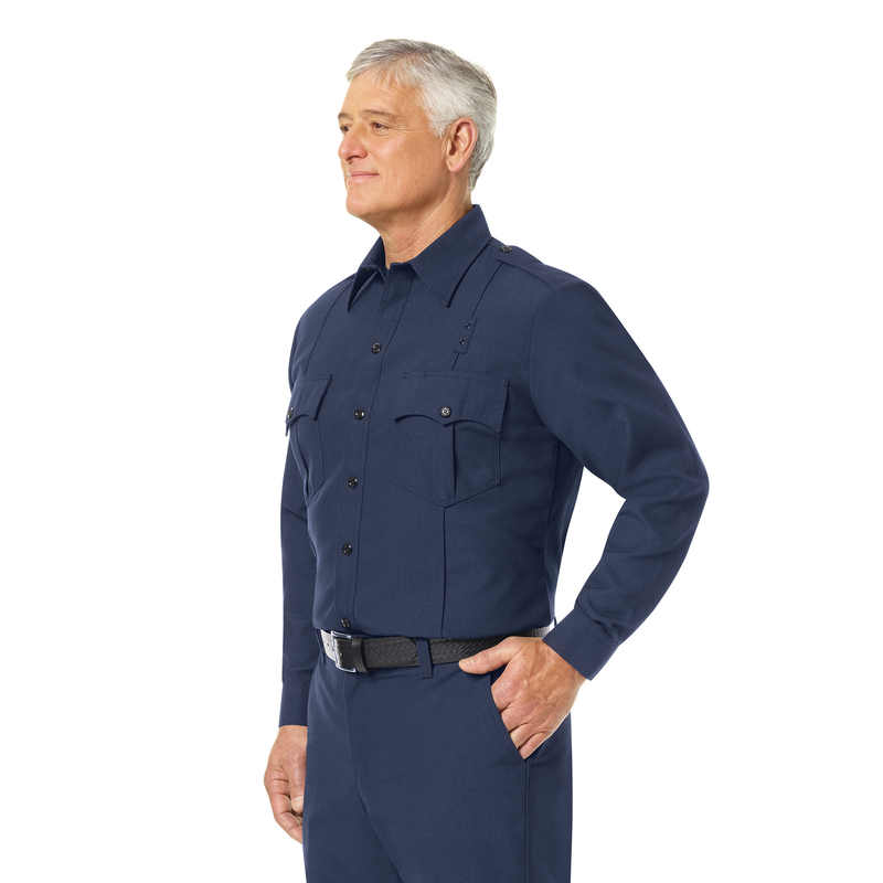 Men's Classic Long Sleeve Fire Officer Shirt image number 6
