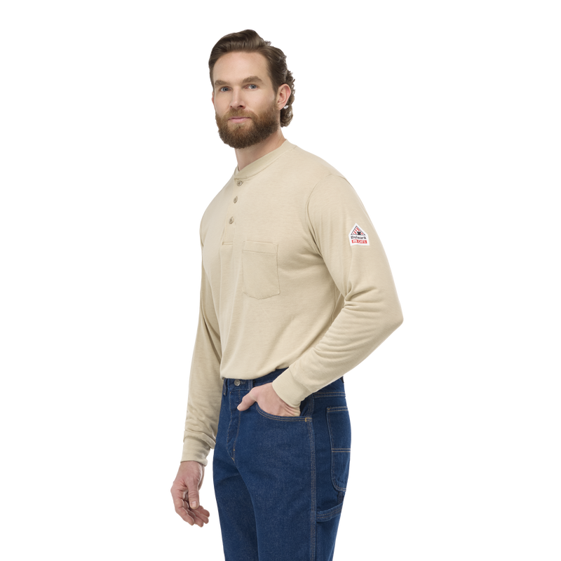 Men's Long Sleeve Lightweight Henley Shirt image number 2