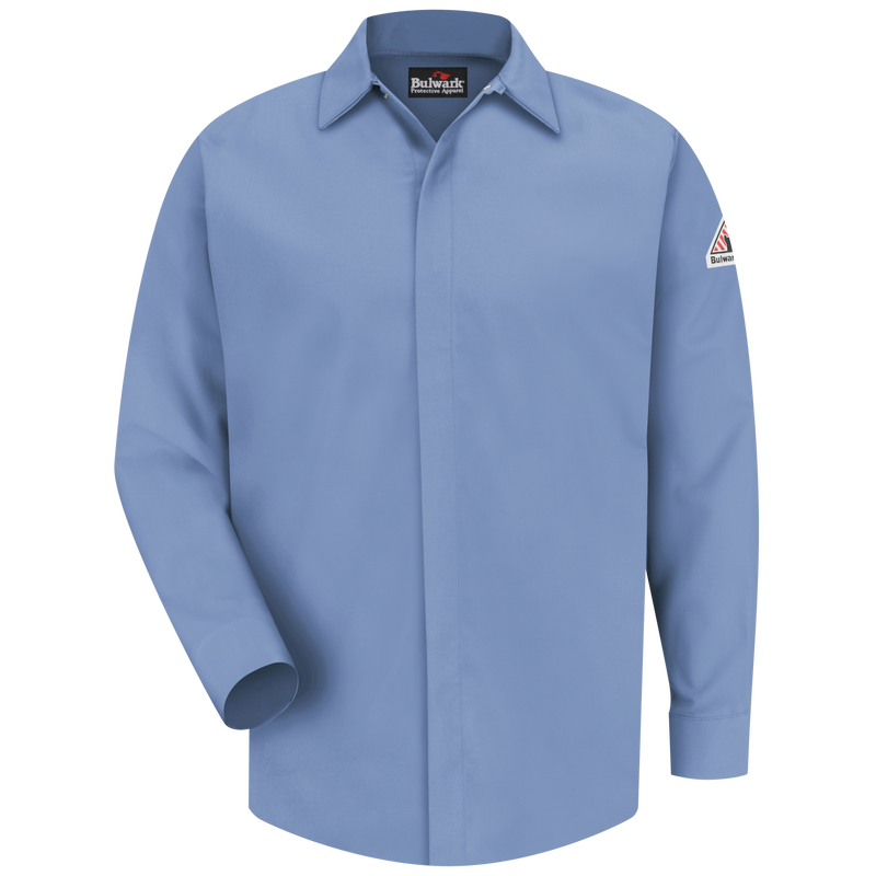 Men's Midweight FR Pocketless Concealed-Gripper Work Shirt image number 0
