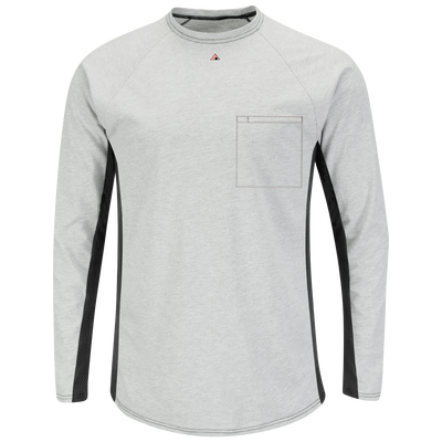 Men's FR Long Sleeve Base Layer with Concealed Chest Pocket