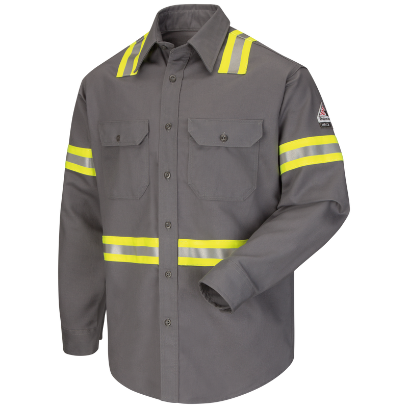 Men's Midweight FR Enhanced Visibility Uniform Shirt image number 4