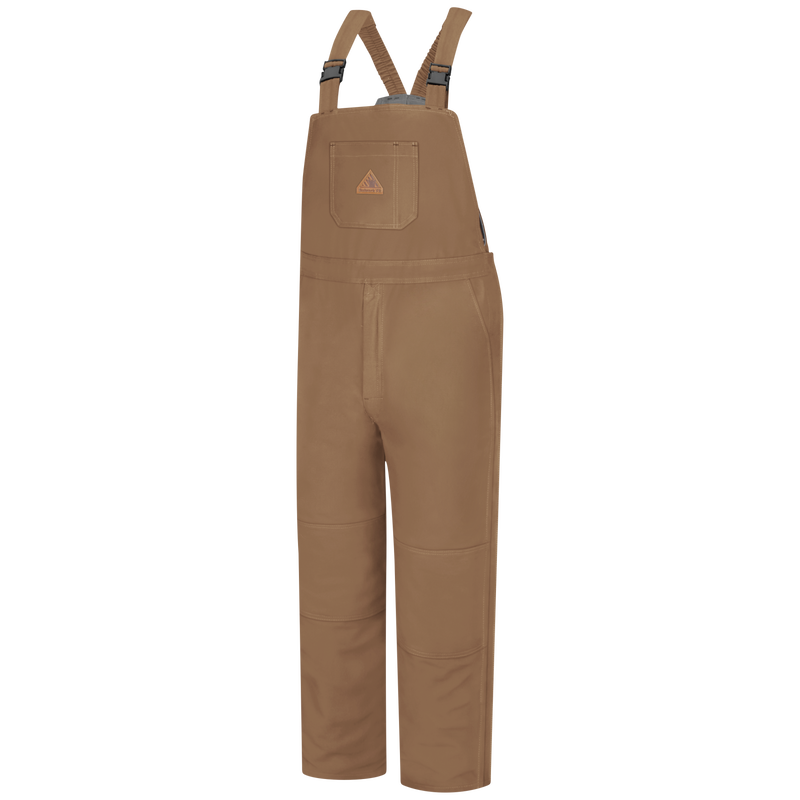 Men's Heavyweight Excel FR® ComforTouch® Deluxe Insulated Brown Duck Bib Overall image number 0