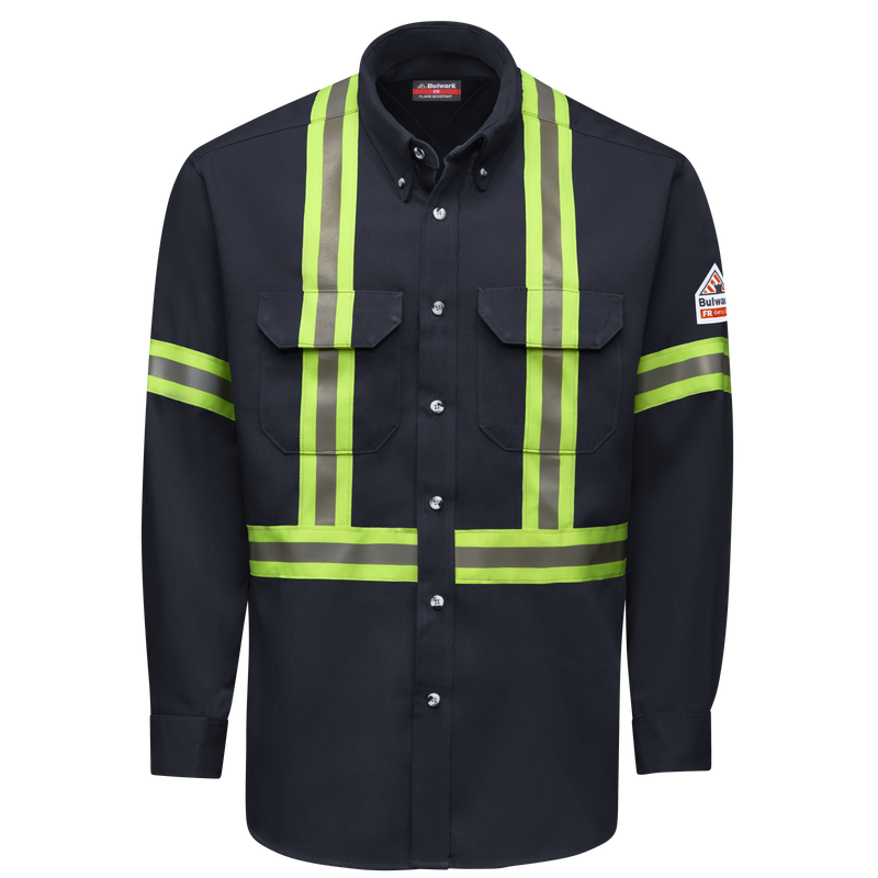 Men's Dress Uniform Shirt with Reflective Trim image number 0