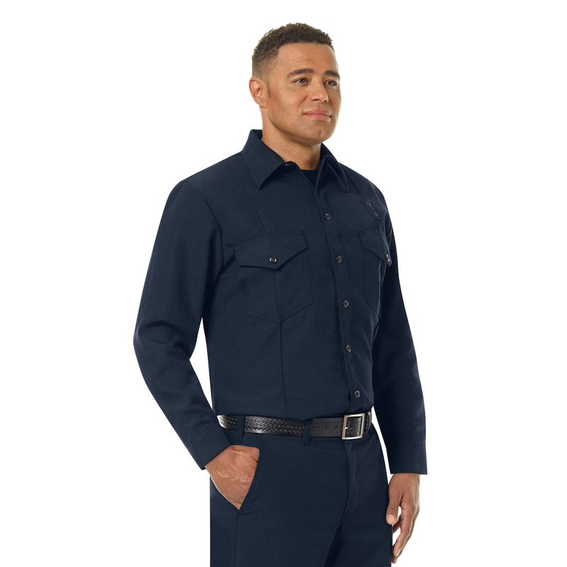 Men's Classic Long Sleeve Firefighter Shirt image number 9
