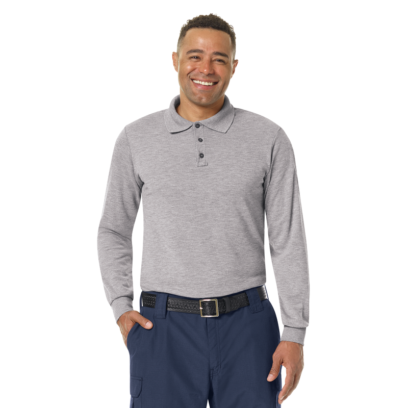 Men's Long Sleeve Station Wear Polo Shirt image number 3