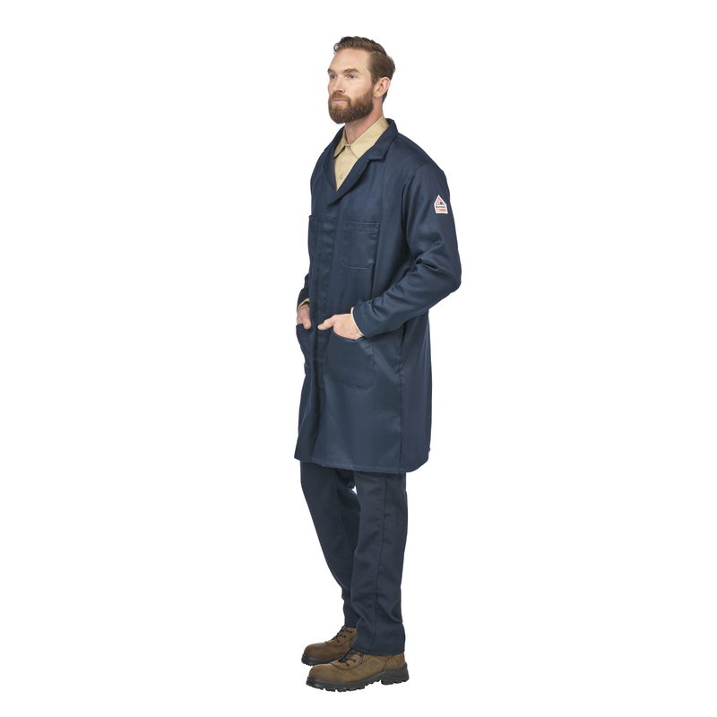 Men's Concealed Snap Front Lab Coat image number 4