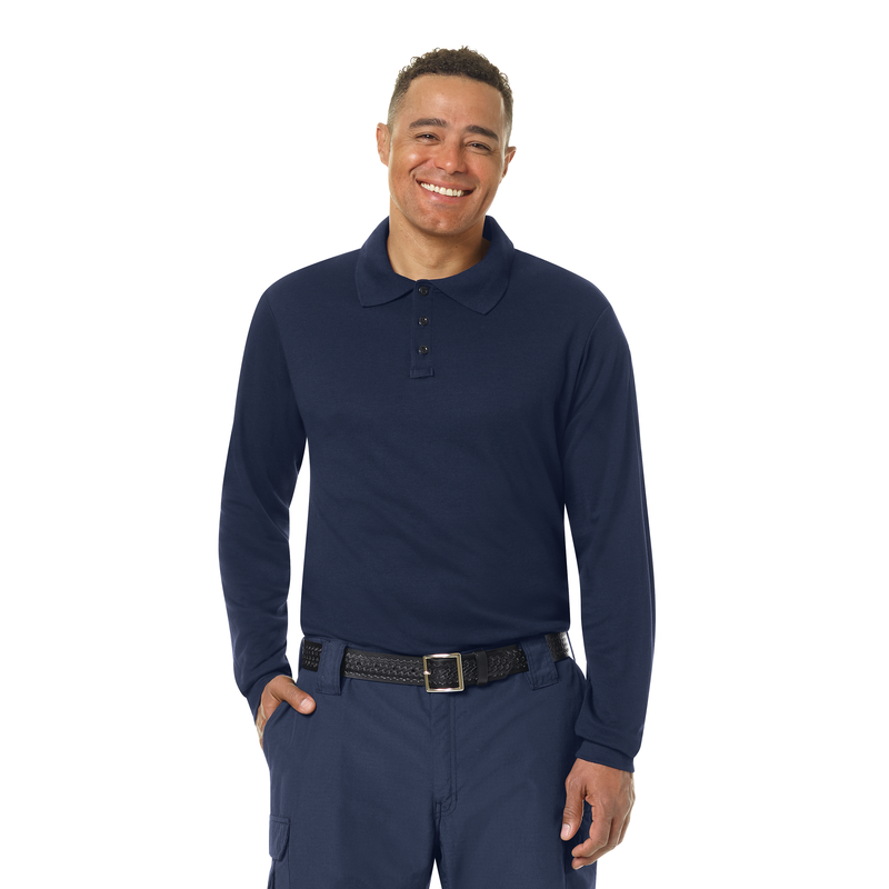 Men's Long Sleeve Station Wear Polo Shirt image number 4