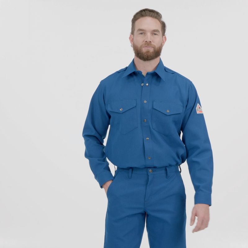 Men's Midweight Nomex FR Snap-Front Shirt | Bulwark® FR