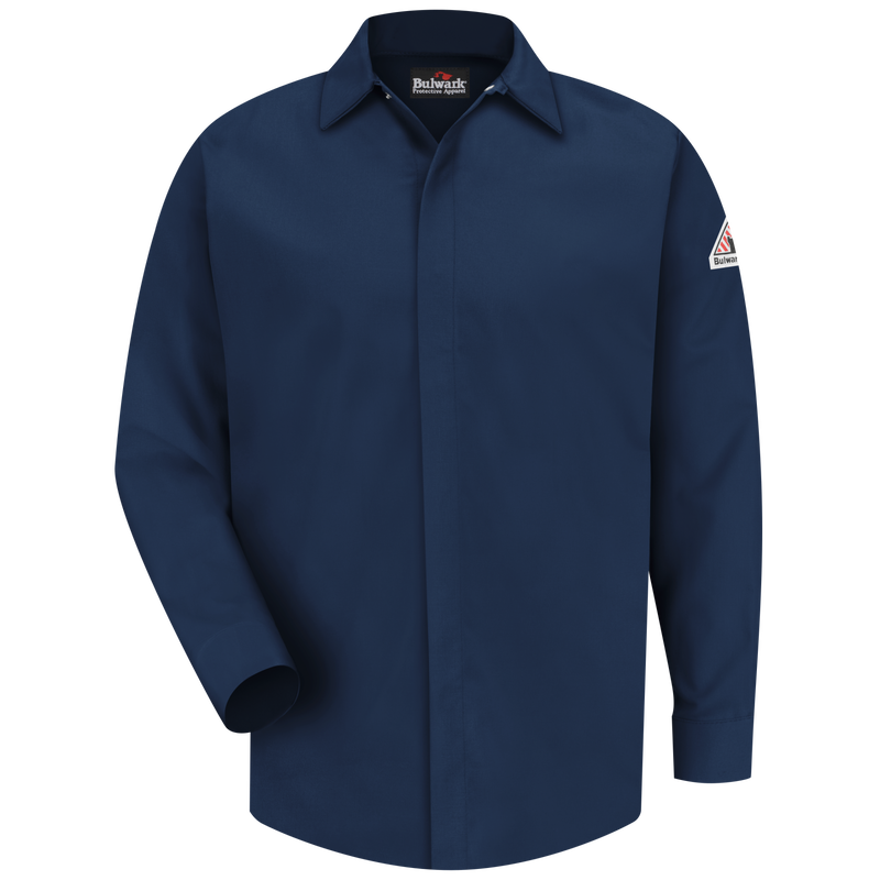 Men's Midweight FR Pocketless Concealed-Gripper Work Shirt image number 4