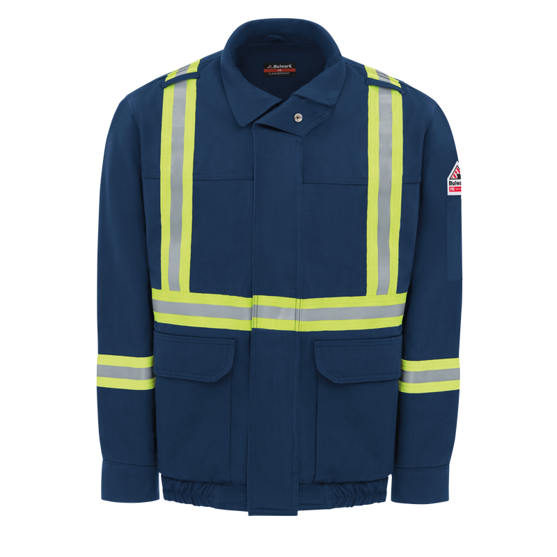Men's Lined Bomber Jacket with Reflective Trim image number 0