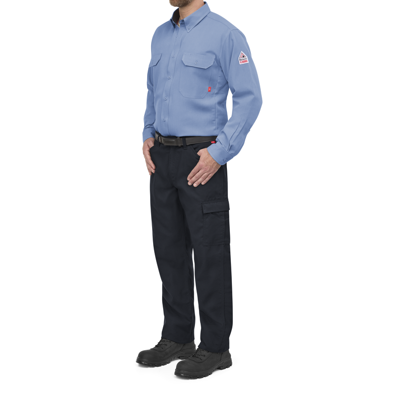 Men's iQ Series® Comfort Woven Long Sleeve Lightweight Shirt image number 8