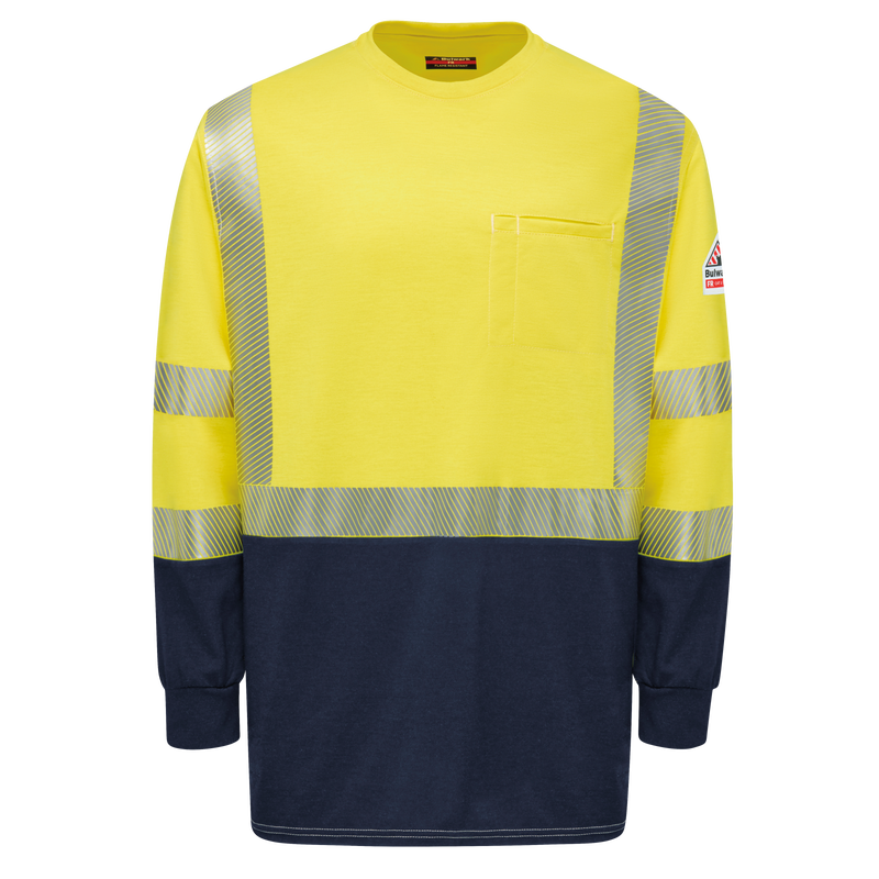 Hi-Visibility Lightweight Colorblock Long Sleeve T-Shirt image number 4