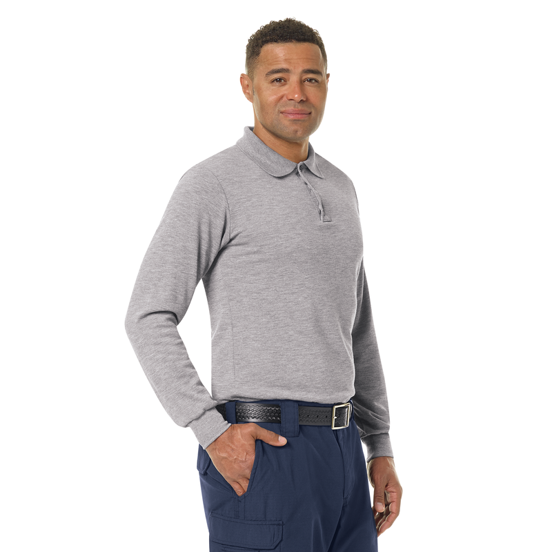 Men's Long Sleeve Station Wear Polo Shirt image number 9