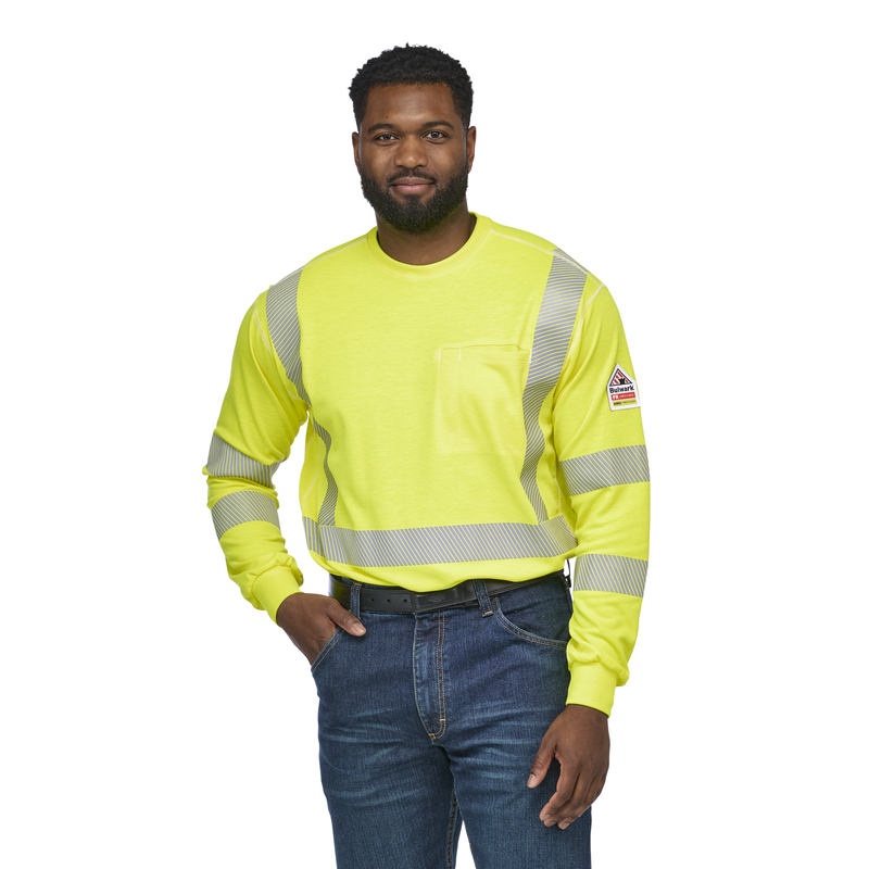 Men's Lightweight FR Hi-Visibility Long Sleeve T-Shirt image number 0