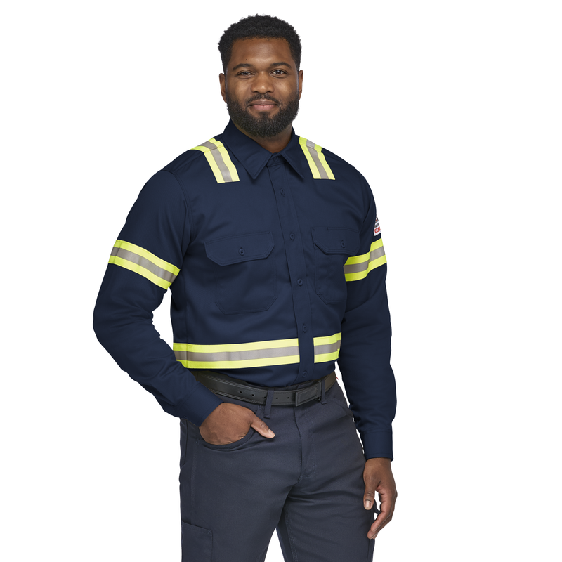 Men's Midweight FR Enhanced Visibility Uniform Shirt image number 3