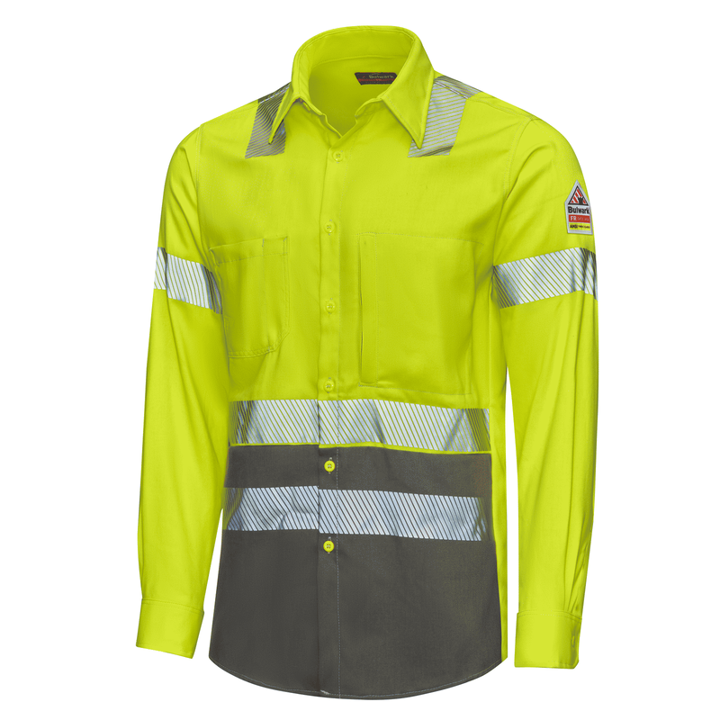 Men's Hi-Visibility Color Block Uniform Shirt image number 3