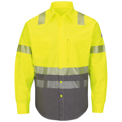 Men's Hi-Visibility Color-Block Uniform Shirt