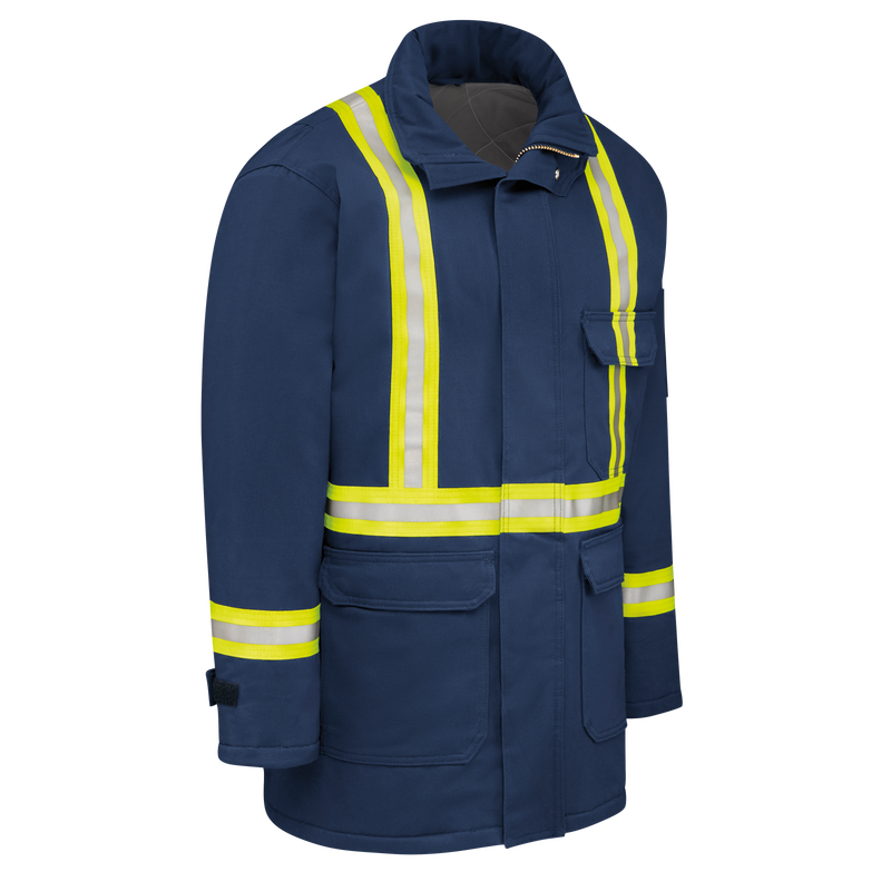 Men's Heavyweight Excel FR® ComforTouch® Insulated Deluxe Parka with  Reflective Trim | Bulwark® FR