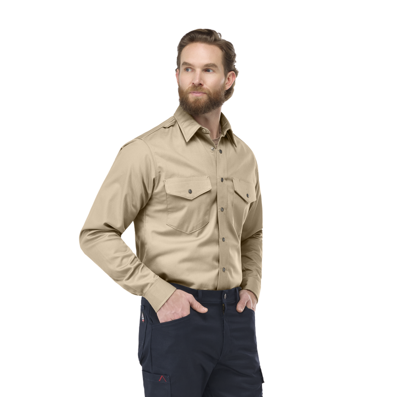 Men's Midweight Excel FR Snap-Front Uniform Shirt image number 3
