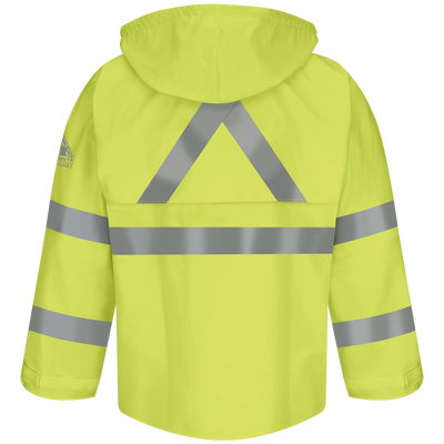 Men's FR Hi-Visibility Rain Jacket with Hood