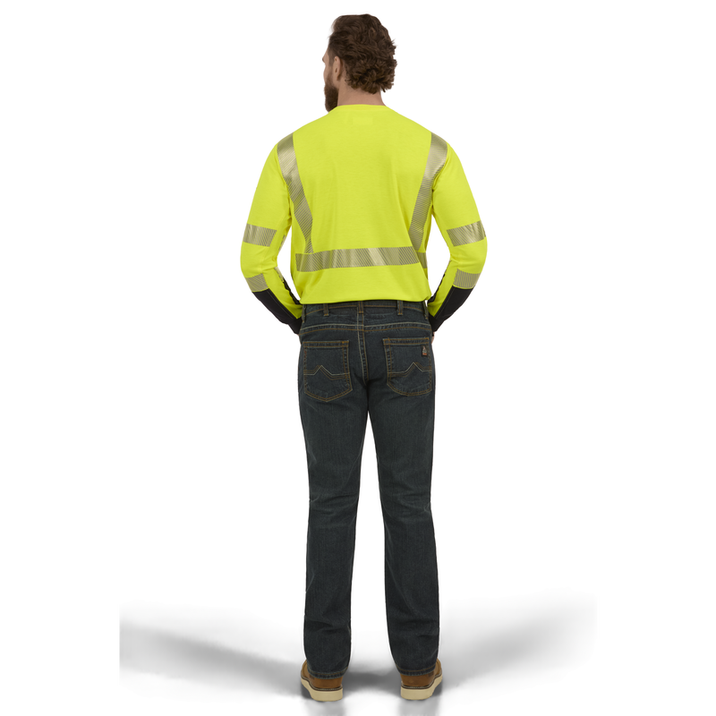Hi-Visibility Lightweight Colorblock Long Sleeve T-Shirt image number 5