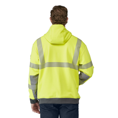Men's Hi-Visibility Color Block Pullover Fleece Sweatshirt