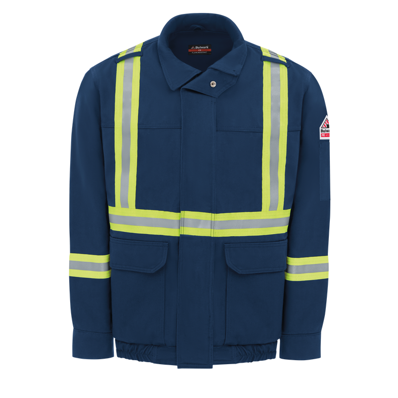 Men's Lined Bomber Jacket with Reflective Trim image number 0
