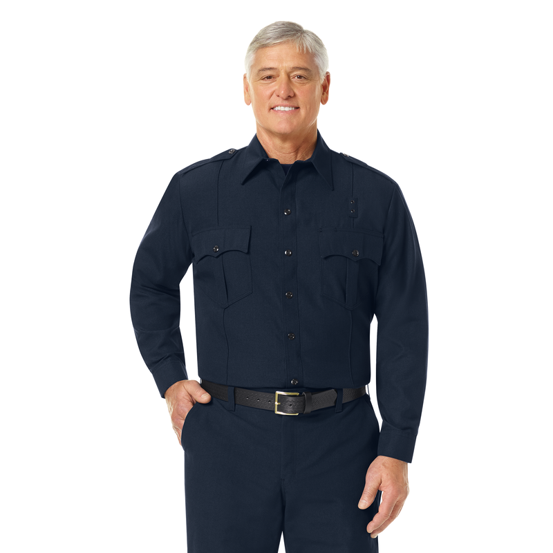 Men's Classic Long Sleeve Fire Officer Shirt image number 3