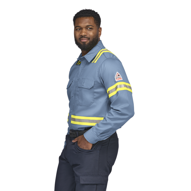 Men's Midweight FR Enhanced Visibility Uniform Shirt image number 2
