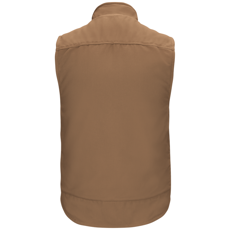 Men's Sherpa Lined Brown Duck Vest image number 1