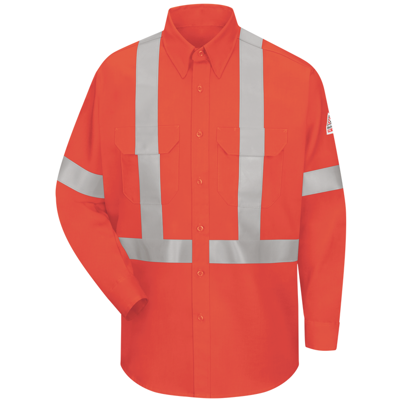 Men's Lightweight Enhanced Visibility Uniform Shirt with Reflective Trim image number 0