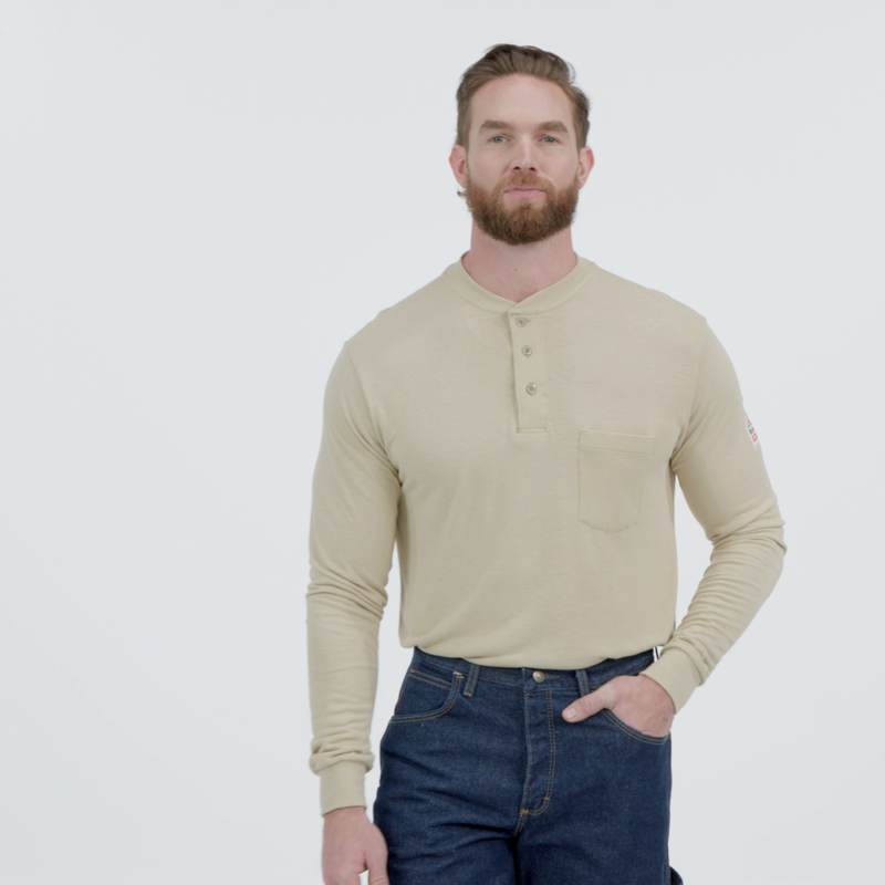 Men's Long Sleeve Lightweight Henley Shirt image number 14
