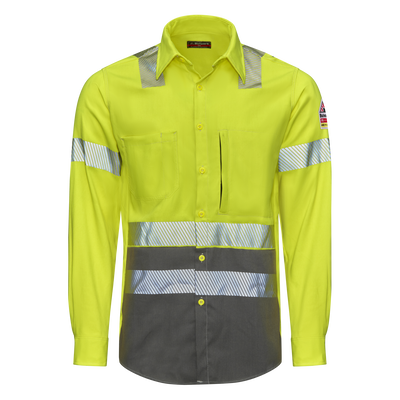 Men's Hi-Visibility Color Block Uniform Shirt