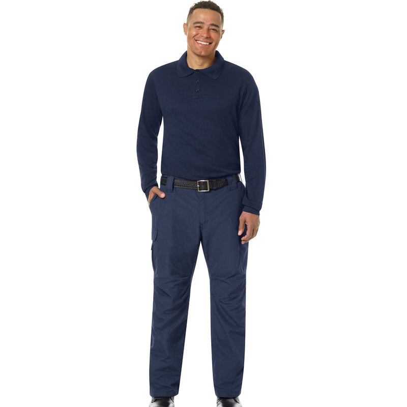 Men's Long Sleeve Station Wear Polo Shirt image number 4