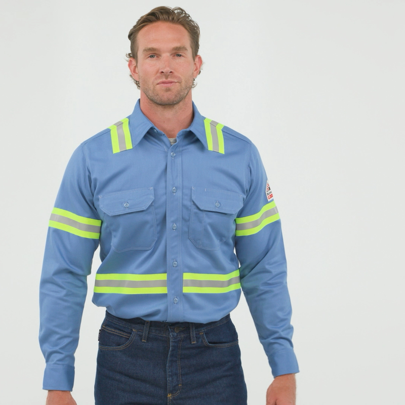 Men's Midweight FR Enhanced Visibility Uniform Shirt image number 12