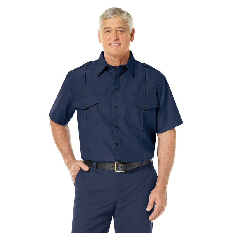 Male Non-FR 100% Cotton Short Sleeve Fire Chief Shirt image number 3